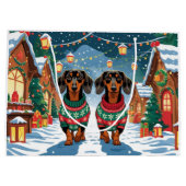 Dachshund Dogs Christmas Snow Holiday Groot Cadeauzakje