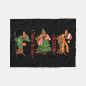 Dachshund Dogs Christmas Sweater Dachshund Through Fleece Deken (Voorkant (Horizontaal))