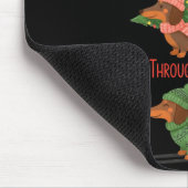 Dachshund Dogs Christmas Sweater Dachshund Through Muismat (Hoek)