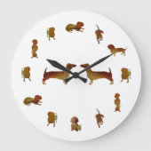 Dachshund Dogs Custom Grote Klok (Voorkant)