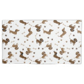 Dachshund Dogs en Botten Cute Doxies Kussensloop (Voorkant-Links)