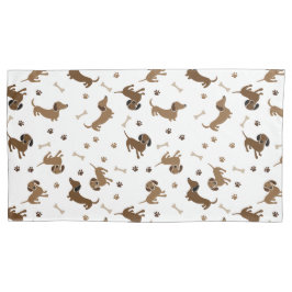 Dachshund Dogs en Botten Cute Doxies Kussensloop