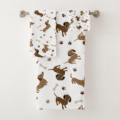 Dachshund Dogs en Botten Cute Paws Bad Handdoek (Insitu)