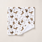 Dachshund Dogs en Botten Cute Paws Bad Handdoek (Wasdoekje)