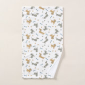 Dachshund Dogs en Paws Cute Pastel Bad Handdoek (Handdoek)