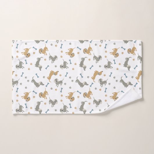 Dachshund Dogs en Paws Cute Pastel Bad Handdoek (Handdoek)