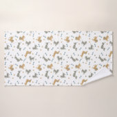 Dachshund Dogs en Paws Cute Pastel Badhanddoek (Badhanddoek)