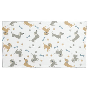 Dachshund Dogs en Paws Cute Pastel Doxies Kussensloop