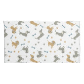 Dachshund Dogs en Paws Cute Pastel Doxies Kussensloop (Achterkant-Rechts)