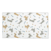 Dachshund Dogs en Paws Cute Pastel Doxies Kussensloop (Achterkant-Links)