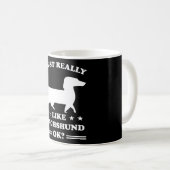 Dachshund Dogs Funny Cute Dog Holder Puppy Gift Koffiemok (Voorkant rechts)