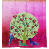 Dachshund Dogs harten Art Shower Curtain Douchegordijn (Voorkant)