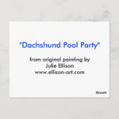 Dachshund Dogs heeft een Briefkaart van een poolpa (Achterkant)