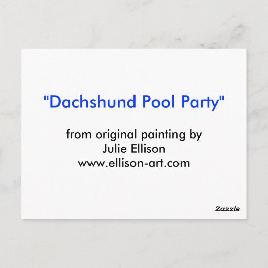 Dachshund Dogs heeft een Briefkaart van een poolpa (Achterkant)