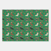 Dachshund Dogs Kerstmis Inpakpapier Vel (Voorkant)