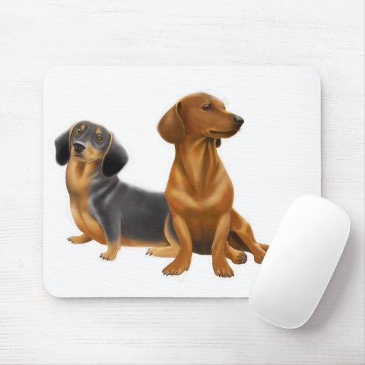 Dachshund Dogs Mousepad Muismat (Met muis)