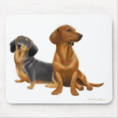 Dachshund Dogs Mousepad Muismat (Voorkant)