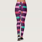Dachshund Dogs: naadloos Schattige patroon. Leggings (Achterkant)