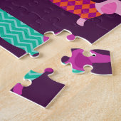 Dachshund Dogs: naadloos Schattige patroon. Legpuzzel (Zijkant)