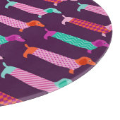 Dachshund Dogs: naadloos Schattige patroon. Snijplank (Hoek)