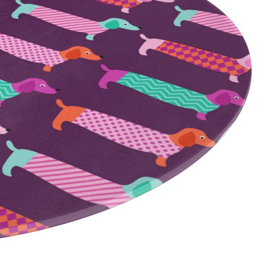 Dachshund Dogs: naadloos Schattige patroon. Snijplank (Hoek)