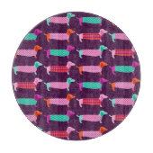 Dachshund Dogs: naadloos Schattige patroon. Snijplank (Voorkant)