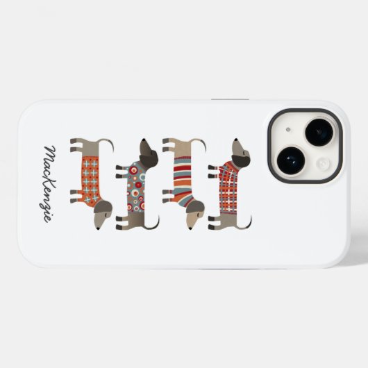 Dachshund Dogs Personalized Case-Mate iPhone Case (Achterkant (horizontaal))