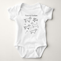 Dachshund Dogs Pets Doodle Funny Black and White