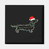 Dachshund Dogs Tree Christmas Sweater Xmas For Pet Magneet (Voorkant)