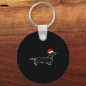 Dachshund Dogs Tree Christmas Sweater Xmas For Pet Sleutelhanger (Voorkant)