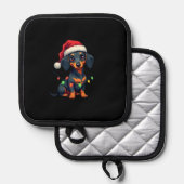 Dachshund Dogs Tree Christmas Sweater Xmas Gifts F Pannenlap (Voorkant / Achterkant)