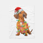 Dachshund Dogs Tree Christmas Sweater Xmas Gifts P Fleece Deken (Voorkant)