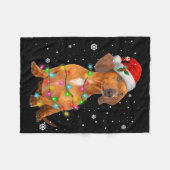Dachshund Dogs Tree Christmas Xmas Gifts For Pet D Fleece Deken (Voorkant (Horizontaal))