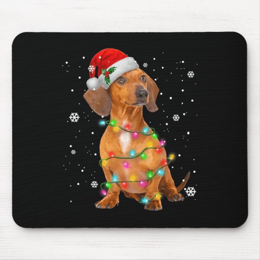 Dachshund Dogs Tree Christmas Xmas Gifts For Pet D Muismat (Voorkant)