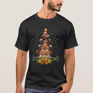 Dachshund Dogs Tree kerstSweater Xmas Giften F T-shirt
