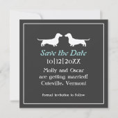 Dachshund Dogs Wedding Save the Date Invitation (Voorkant)