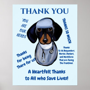 Dachshund Dokter Poster