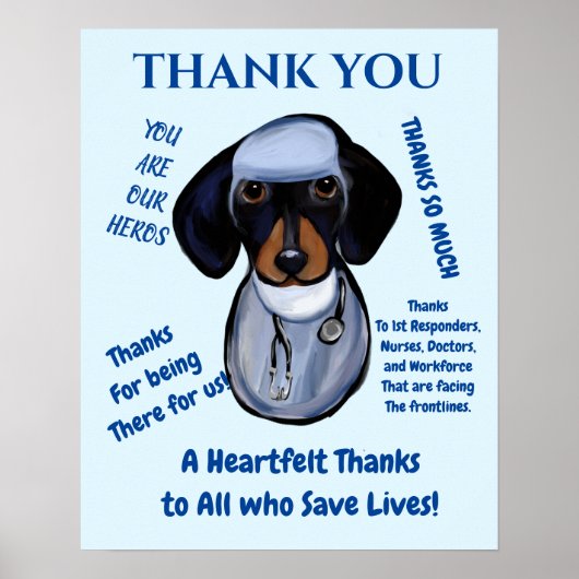 Dachshund Dokter Poster (Voorkant)