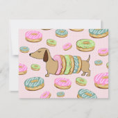 Dachshund & Donuts Feeststickers & Decoratie Kaart (Voorkant)