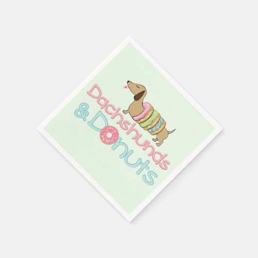 Dachshund & Donuts Verjaardag Baby shower Party Servet (Hoek)