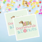 Dachshund & Donuts Verjaardag Baby shower Party Servet