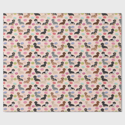 Dachshund-donuts voor het verpakken van papier (Vlak)