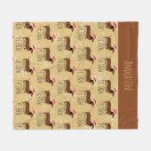 Dachshund door de sneeuw fleece deken (Voorkant (Horizontaal))