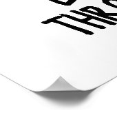 Dachshund door de sneeuw grappige kerst woordspeli poster (Hoek)