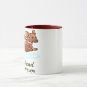 Dachshund door de sneeuw mok (Midden)