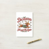 Dachshund door de sneeuw post-it® notes (Op bureau)