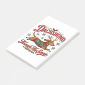 Dachshund door de sneeuw post-it® notes (Schuin)