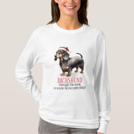 Dachshund door de sneeuw t-shirt