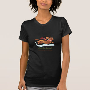 Dachshund door de sneeuw t-shirt