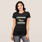 Dachshund door de sneeuw t-shirt (Voorkant volledig)